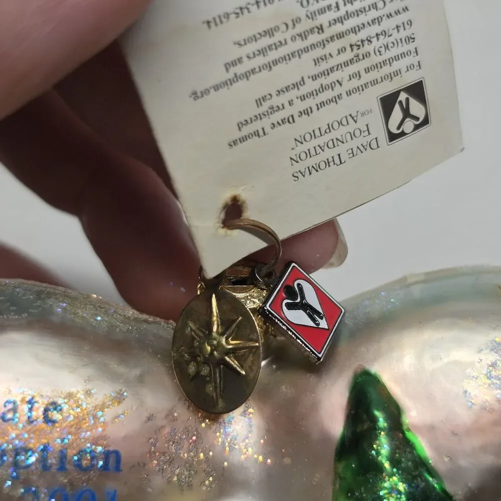 Christopher Radko Glass Ornament Dave Thomas Foundation Celebrate Adoption 2001